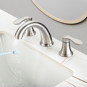 Whizmax Bathroom Faucet,8 Inch Bathroom Faucets for Sink 3 Hole, Widespread Bathroom Faucet with Pop up Drain and cUPC Lead-Free Hose - 1 of 4