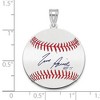 Black Bow Jewelry Sterling Silver Tim Raines Signature MD Enamel Baseball Pendant - 4 of 4