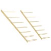 vidaXL Wall-mounted Wine Rack for 7 Bottles 2 pcs Gold Metal - 2 of 4