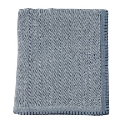 50"x60" Whipstitch Cotton Throw Blanket - Saro Lifestyle