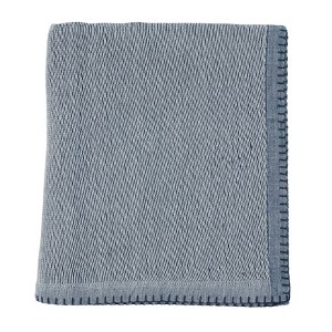 50"x60" Whipstitch Cotton Throw Blanket - Saro Lifestyle - 1 of 4