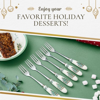 Spode Christmas Tree Pastry Forks
