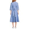 Lands' End Women's Poplin Midi Wrap Front Dress - 2 of 4