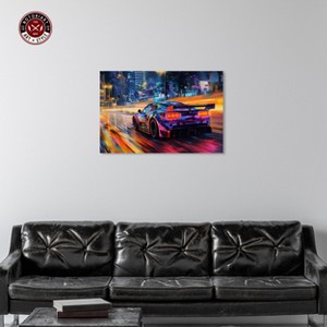 Notoriart Night Drive Vibes Car Wall Art Unframed - 1 of 4