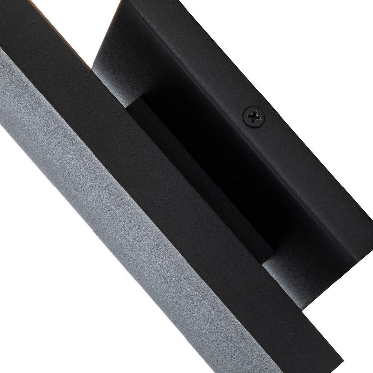 C Cattleya 2-Pack Matte Black Aluminum LED Outdoor Wall Lantern Sconce, 4 of 7