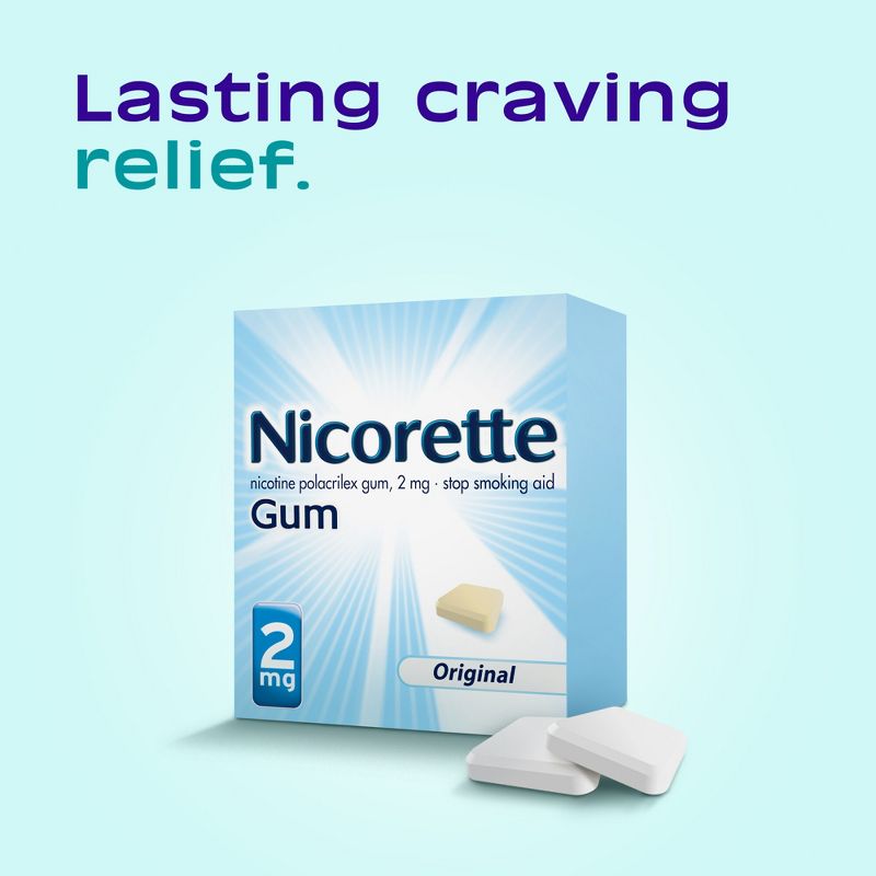 Nicorette 2mg Stop Smoking Aid Gum - Original - 170ct, 4 of 11