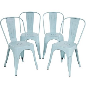 FDW Metal Dining Chairs Set of 2/4 Restaurant Chairs with Rubber Foot Protectors - 1 of 4