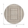 Taupe And Ivory Geometric Washable Indoor Outdoor Area Rug - 3 of 4