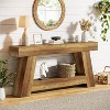 Tribesigns 70.9" Long Console Table, 2-Tier Wooden Sofa Table Behind Couch with Open Storage Shelf for Entryway, Hallway, Living Room - 4 of 4