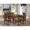HomeStock 7-Piece Rectangle Mahogany Finish Solid Wood Top Dining Table with 6-Chairs with Cross Back - 2 of 4