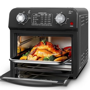 ELJGET 13qt Air Fryer Toaster Oven 1500W Countertop Convection Oven Space Save Oil Less, Black - 1 of 4