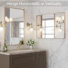 Vynxaria 40x36 Inch Brushed Nickel Aluminum Frame Bathroom Mirror - 2 of 4