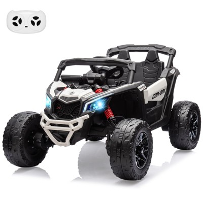 12V Ride on UTV Car, Licensed Can-Am Electric Off-Road UTV Car, Kids Truck Remote Control, Large Seat, Ride on Toy for Kids
