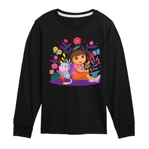 Boys' - Dora the Explorer - Dora And Boots Long Sleeve Graphic T-Shirt - 1 of 3