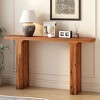 Console Table Entryway Narrow with Acacia Wood Veneer, Modern Solid Wood Hall Table for Foyer, Corridor or Living Room-Maison Boucle - 2 of 4
