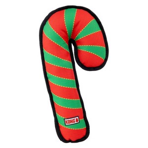 KONG Holiday Ballistic Candy Cane Food Shaped Dog Toy - Red - 1 of 4