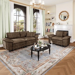 Captiva Designs 2-Piece Cloud Modular Sectional Sofa, 3-Seater Loveseat Couch for Living Room - 1 of 4