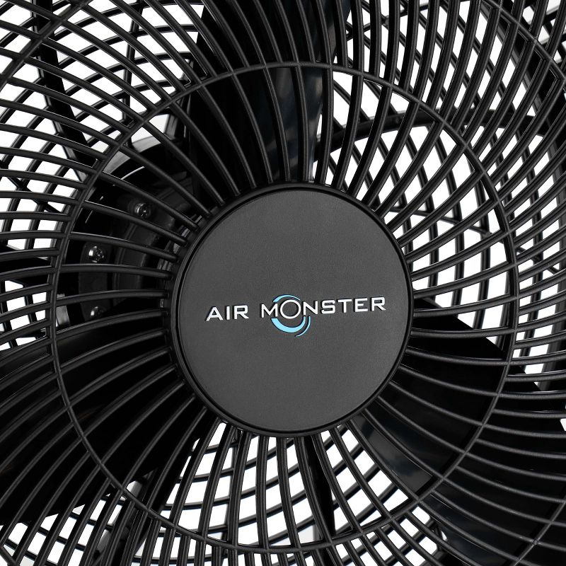 Air Monster 16 Inch 3 Speed Adjustable Tilt Floor Fan in Black, 3 of 7