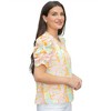 Women's Ruched Puff Sleeve Print Top - MICHELLE MCDOWELL - image 3 of 4