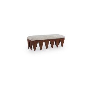 Meridian Furniture,Altair Velour Fur Fabric Bench - 1 of 4