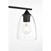 Elegant Lighting Harris 4 light Black and Clear Bath Sconce - 4 of 4