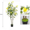 4.9ft (150cm) Artificial Blooming Tree with Pot, Realistic Faux Flowering Tree for Home, Office, Wedding, Party & Garden Decor - 2 of 4