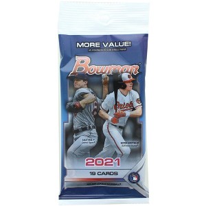 Topps MLB 2021 Bowman Baseball Fat Pack  | 9 Base Cards and 10 Prospect Cards - 1 of 2