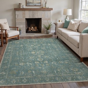 Abynow Medallion Distressed Persian Indoor Area Rug - 1 of 4