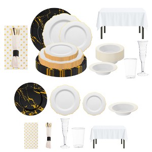 Smarty Had A Party The Golden Hour Package Dinnerware Set - 100 Sets - 1 of 4