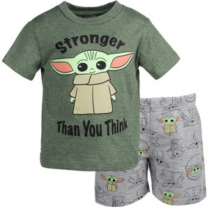 Star Wars The Mandalorian The Child T-Shirt and French Terry Shorts Outfit Set Little Kid to Big Kid - 1 of 4