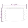 vidaXL Garden Planter – Robust Powder-Coated Steel Construction – Gray Round Planter for Outdoor Gardens, Patios, and Balconies– Rust - 4 of 4