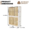 LIVAREEmlen Portable Wardrobe Closet Storage Organizer for Clothes,Clothes Dresser,6 Magnetic Doors-6 Cubes & 2 Hanging Rod,6 pcs hangers,White - 3 of 4