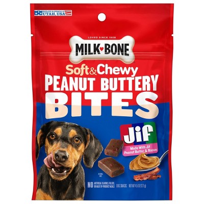 Milk-Bone Jif Bacon and Peanut Butter Flavor Chewy Dog Treats - 4.5oz