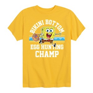 Boys' - SpongeBob Squarepants - Bikini Bottom Egg Hunting Champ Short Sleeve Graphic T-Shirt - 1 of 4