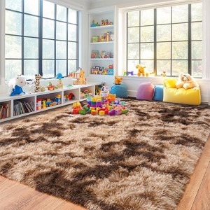 Soft Shag Area Rug 6x9 for Living Room or Bedroom, Fluffy Non-Slip Plush Carpet, Cozy Fuzzy Indoor Rug for Kids Room - 1 of 4