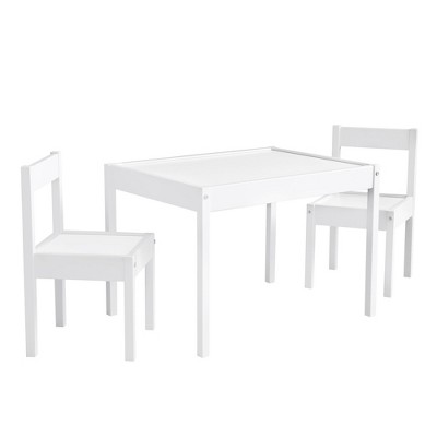 Image of Baby Relax Hunter 3-Piece Kiddy Table & Chair Kids Set, White
