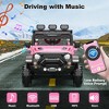 12V Kids Ride-On Truck with Remote Control, 3-Speed Electric Car with Music, LED Lights, Safety Features, Battery Power Wheels Car for Kids - 4 of 4