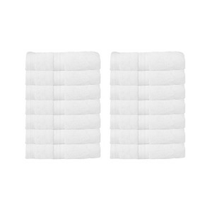 Home Weavers Elegance Essentials 550GSM 100% Cotton Zero Twist Super Absorbent Bath Towel Set - 1 of 4