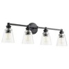 Quorum Lighting Dunbar 4-Light Noir Glass Vanity - 3 of 3
