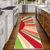 Boho Rugs Washable Kids Rug Non Slip Nursery Rug Low Pile Floor Mat Soft & Non-Shedding Sunshine Carpet Colorful Rainbow Printed Indoor Rugs - 2 of 4