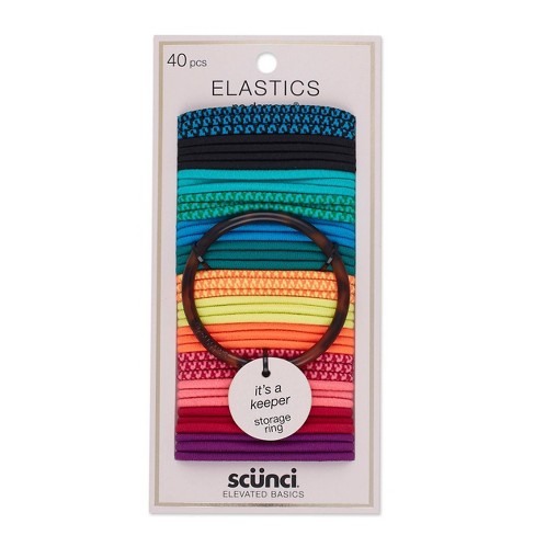 Scunci Bright Elastics With Holder 40ct Target
