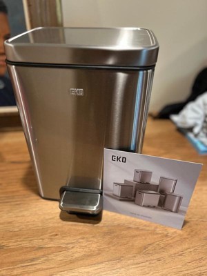 Eko Ecosmart Soft-Square Stainless Steel Motion Sensor Trash Can - 21.1 Gallon, Kitchen Trash Can