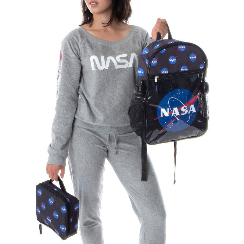 NASA Meatball Logo Backpack Lunch Bag Water Bottle Squishy Toy 5 PC Mega Set, 3 of 9