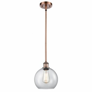 Athens - 1 Light Stem Hung Mini Pendant In Industrial Style-10 Inches Tall and 8 Inches Wide - 1 of 1