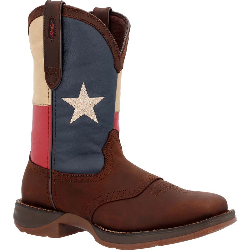 Men's Durango Texas Flag Western Boot, DB4446, Brown, 1 of 8