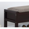 Ridstar 35.43 in. W Rectangle Ottoman Bench with Shoe Storage For Entryway-Brown - 4 of 4