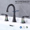 PAGED 8 Inch Widespread Bathroom Faucet 2-Handle Sink Faucet 3 Hole Lavatory Faucet with Pop Up Drain Assembly and Water Supply Hoses - 4 of 4