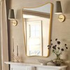 Beautyolove 24 in. W x 36 in. H Arched Gold Aluminum Alloy Framed Wall Mirror Decorative Wall Mirror - 2 of 4