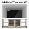 Industrial Farmhouse TV Stand for 75 Inch TVs - Rustic Media Console with Double Mesh Doors, Storage Cabinet & 500LB Capacity for Living Room - 3 of 4