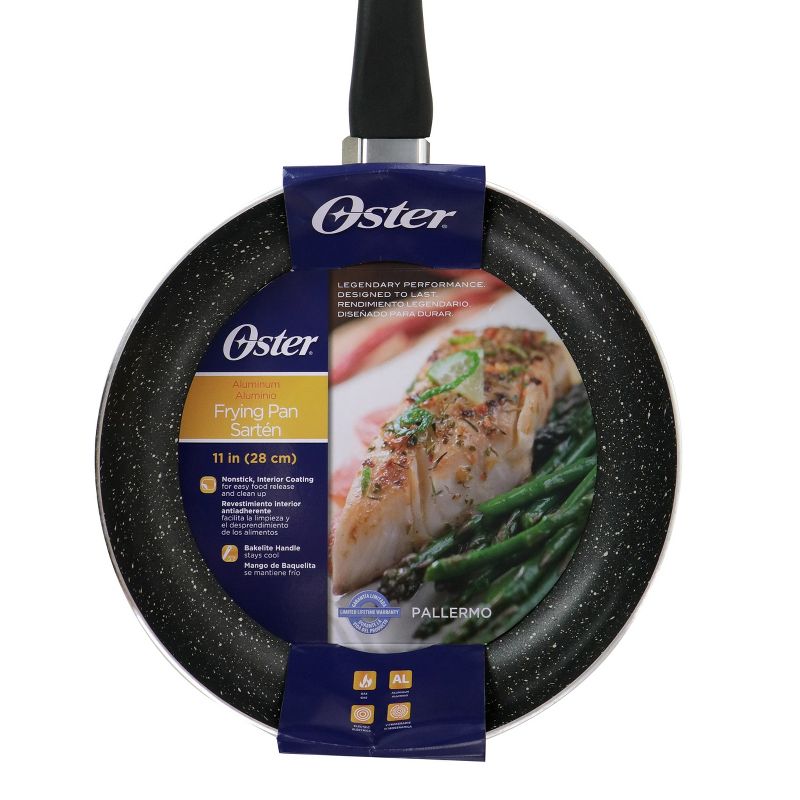 Oster Pallermo 11in Nonstick Aluminum Frying Pan in Charcoal, 3 of 8
